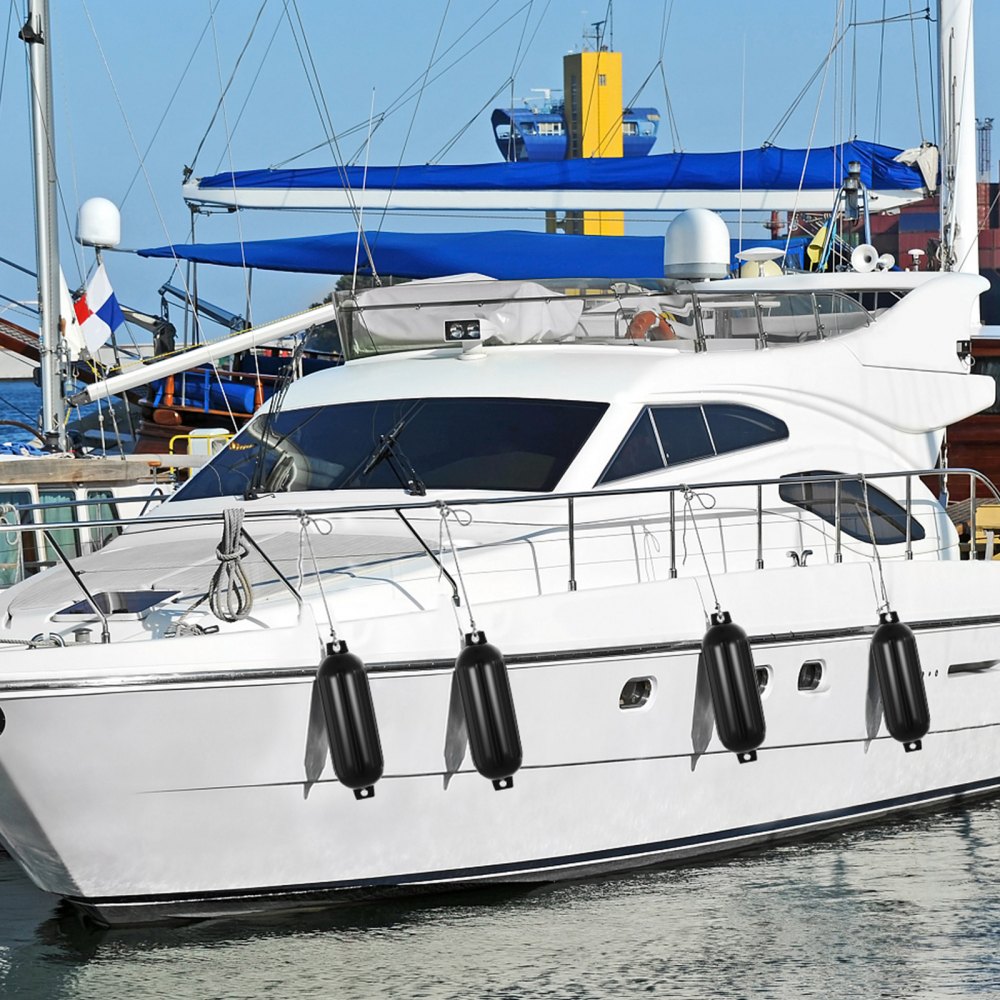 8.5" x 27" Boat Fender - Durable Vinyl Inflatable Dock Bumper