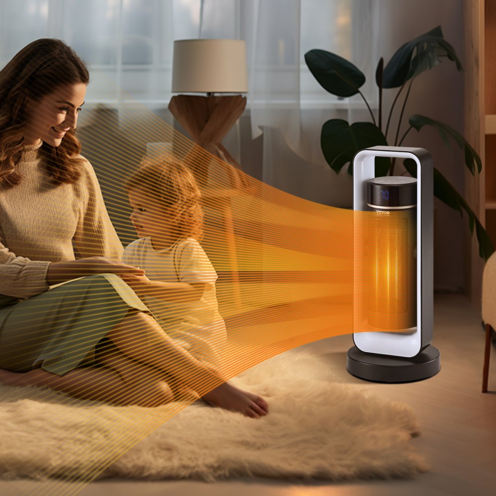 KPT-2000 5178SL - Compact Electric Heater for Small Rooms, 1000W/1500W