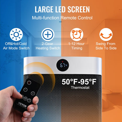 KPT-150 0596L - Smart Electric Heater with Thermostat & Remote Control