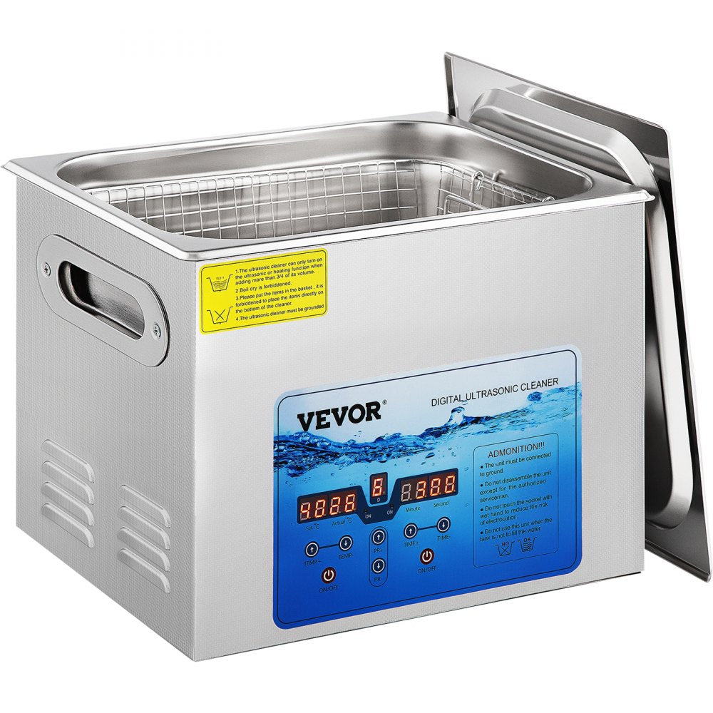 KW-QXJ-60A-2 - 15L Stainless Steel Ultrasonic Cleaner with Adjustable Frequency