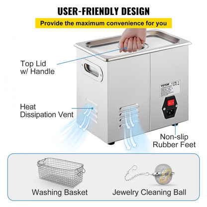 KW-QXJ-20A-2 - Premium 3L Ultrasonic Cleaner with Adjustable Frequency