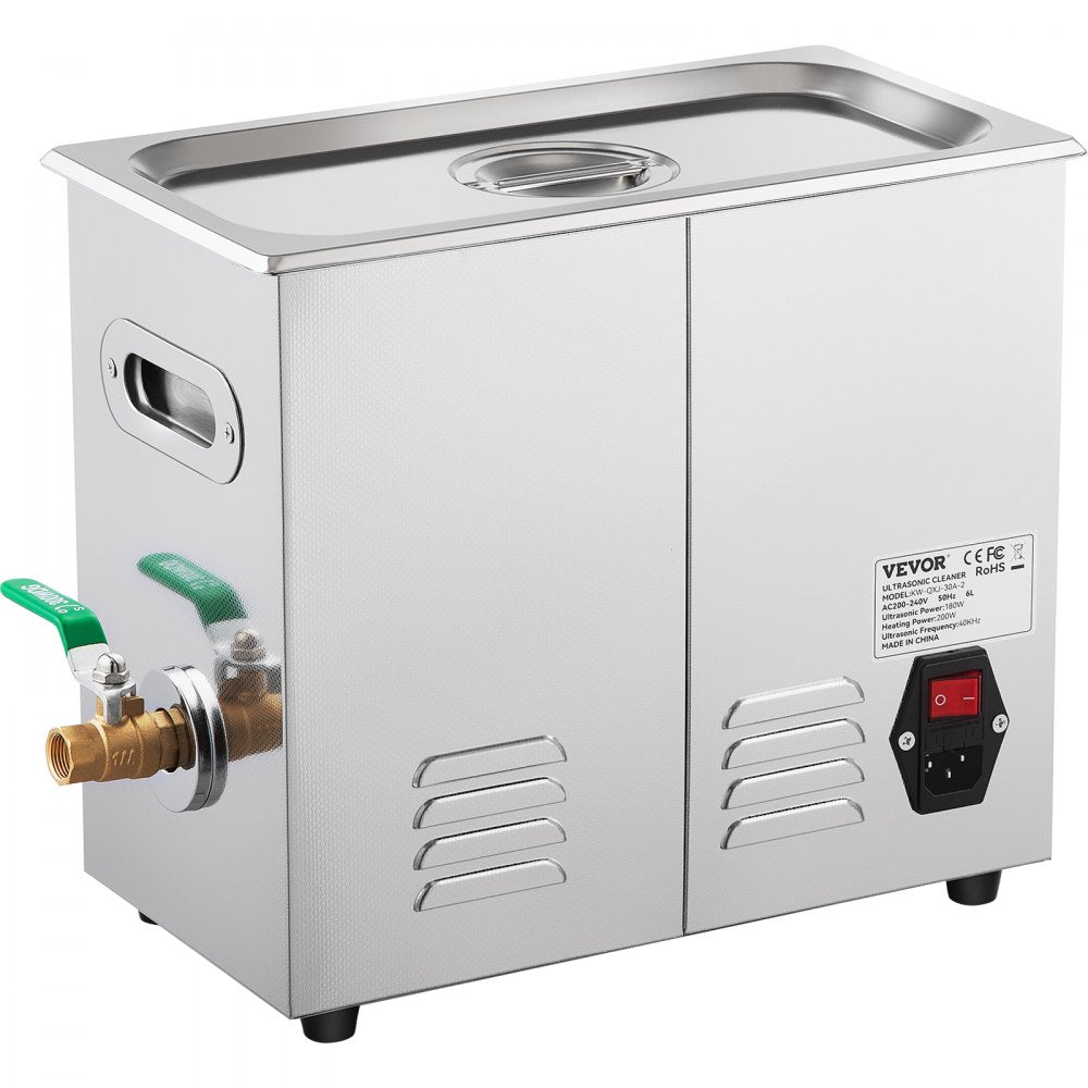 KW-QXJ-30A-2 - 6L Stainless Steel Ultrasonic Cleaner with Adjustable Frequency