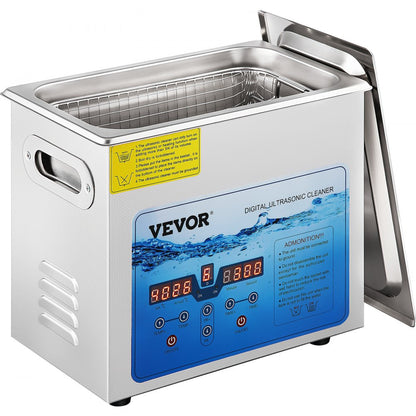KW-QXJ-30A-2 - 6L Stainless Steel Ultrasonic Cleaner with Adjustable Frequency