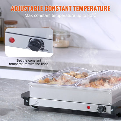 HD9002C - Stainless Steel Buffet Server with Adjustable Temperature Control
