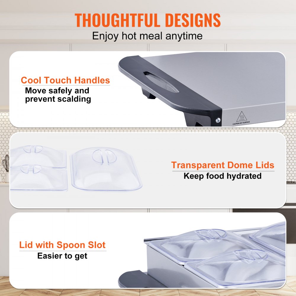 HD9002C - Stainless Steel Buffet Server with Adjustable Temperature Control