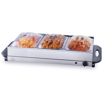 HD9003A - 3-Tray Stainless Steel Buffet Server with Adjustable Temperature Control