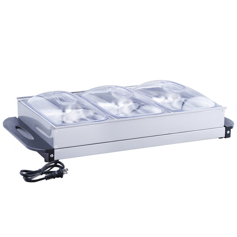 HD9003A - 3-Tray Stainless Steel Buffet Server with Adjustable Temperature Control