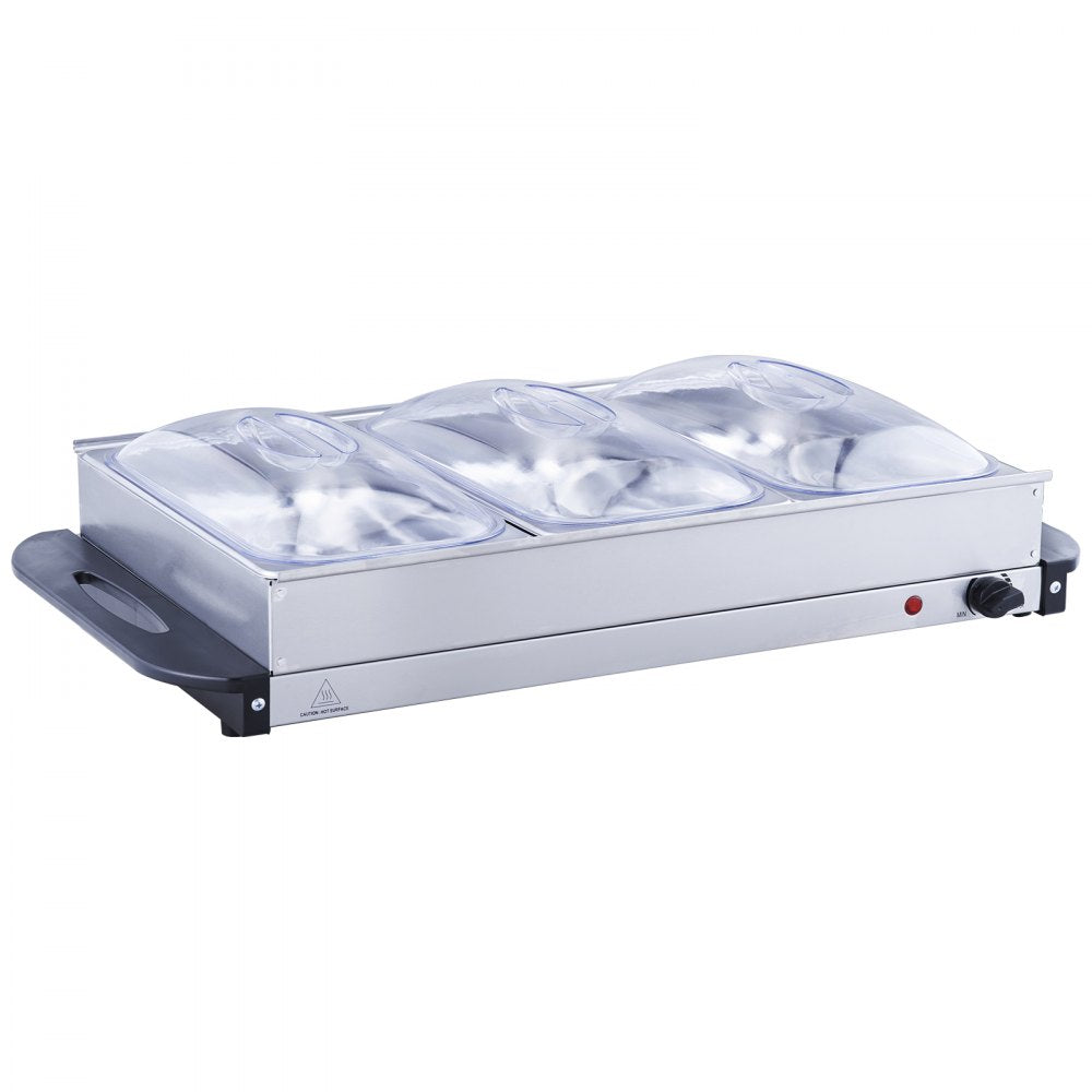 HD9003A - 3-Tray Stainless Steel Buffet Server with Adjustable Temperature Control