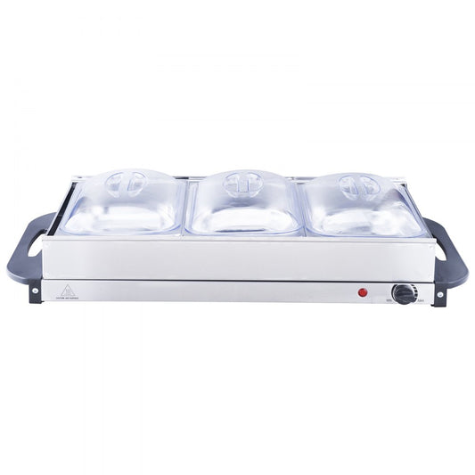 HD9003A - 3-Tray Stainless Steel Buffet Server with Adjustable Temperature Control