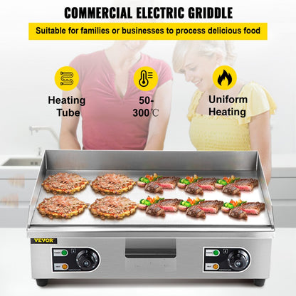 010202054091 - 29" Stainless Steel Electric Griddle with Temperature Control