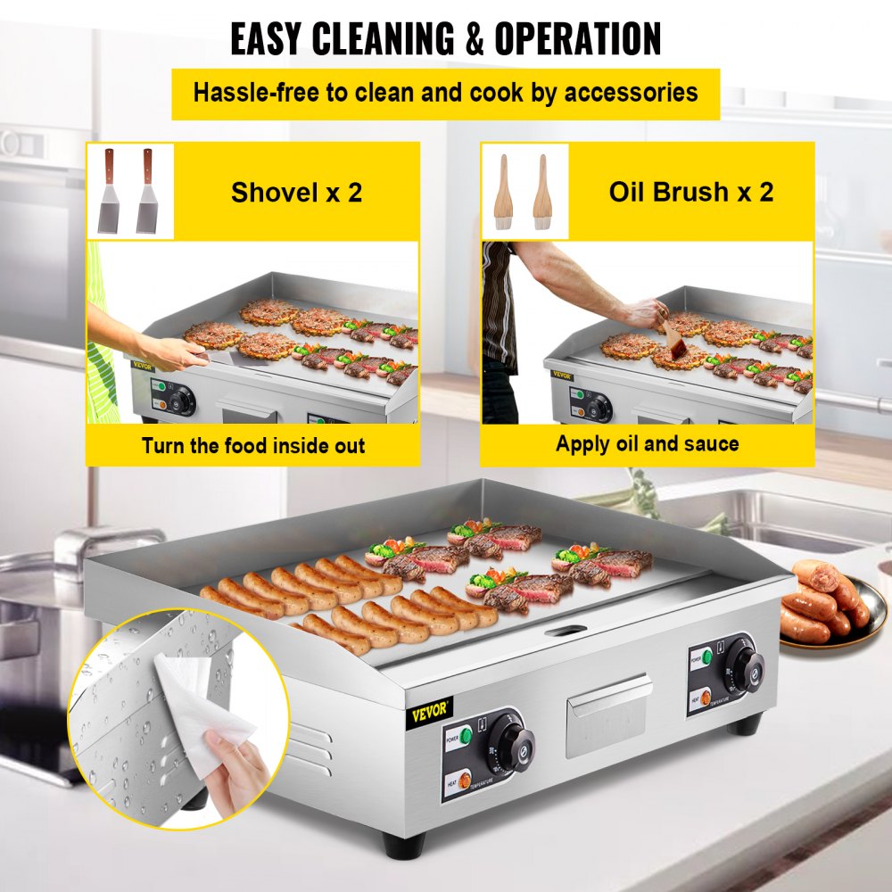010202054091 - 29" Stainless Steel Electric Griddle with Temperature Control