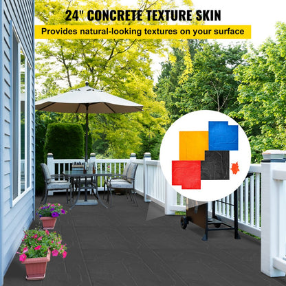 010887017806 - 24" Polyurethane Concrete Texture Skin Mats for Stunning Surfaces