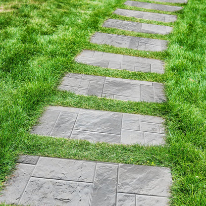 YX-09 - 7-Piece Durable Polyurethane Concrete Texture Mats for Versatile Surfaces