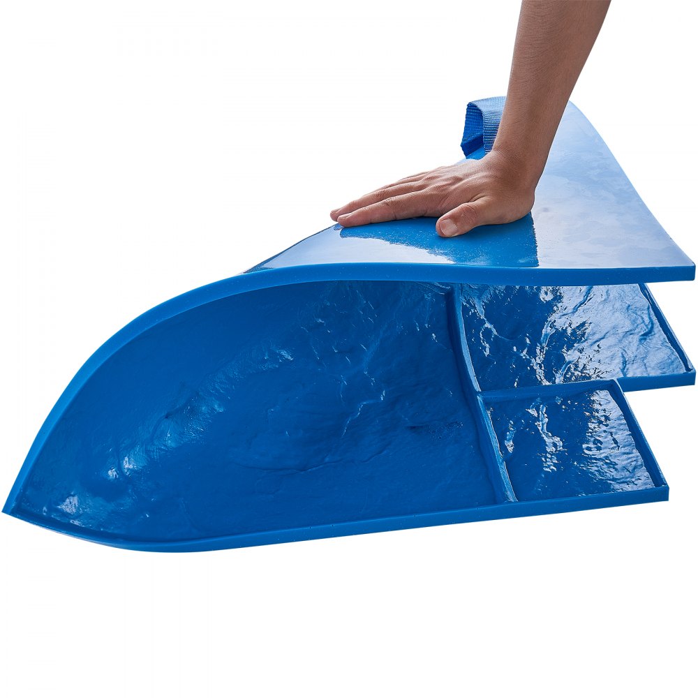 YX-09 - 7-Piece Durable Polyurethane Concrete Texture Mats for Versatile Surfaces