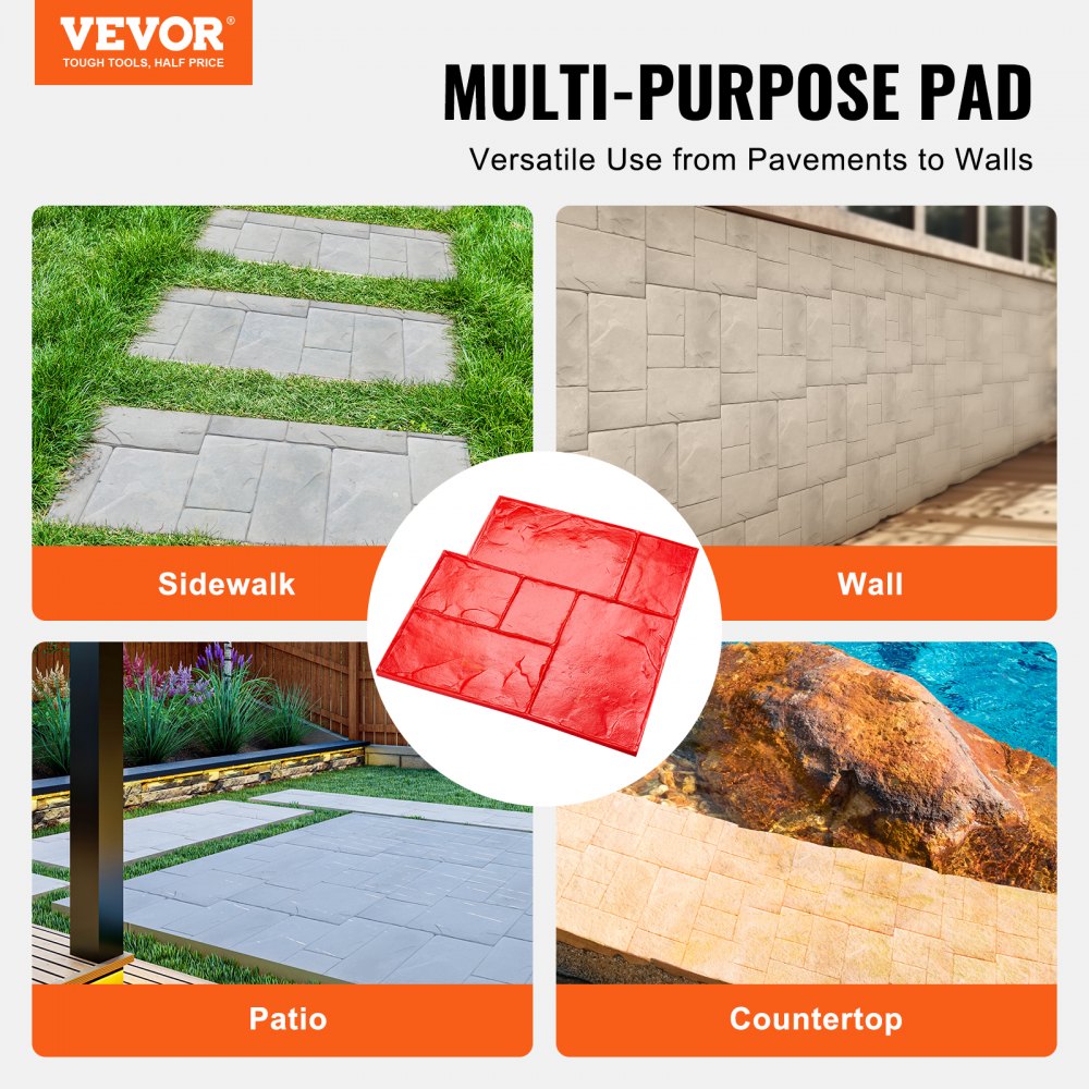 YX-06 - Durable 24" Polyurethane Concrete Stamp Mat for Elegant Surfaces