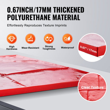 YX-06 - Durable 24" Polyurethane Concrete Stamp Mat for Elegant Surfaces