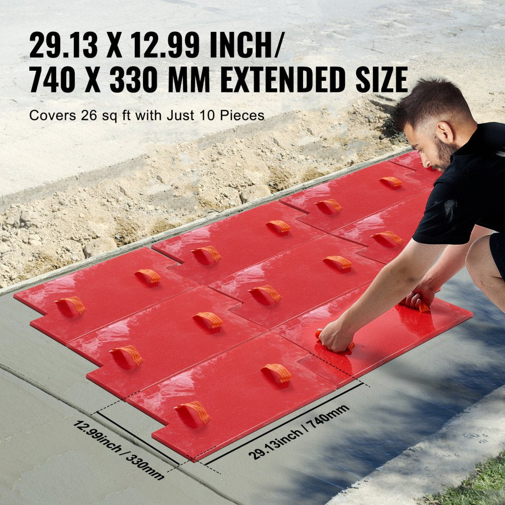 YX-07 - Durable 28" x 12" Polyurethane Concrete Stamp Mat with Handles