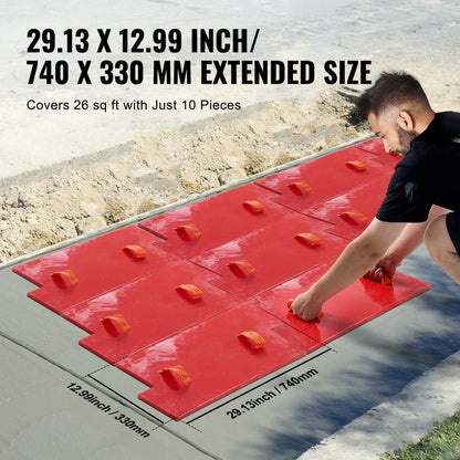 YX-07 - Durable 28" x 12" Polyurethane Concrete Stamp Mat with Handles