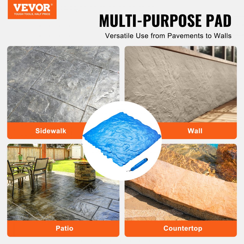 YX-05 - Durable 24x24" Polyurethane Concrete Stamp Mat for Stunning Surfaces