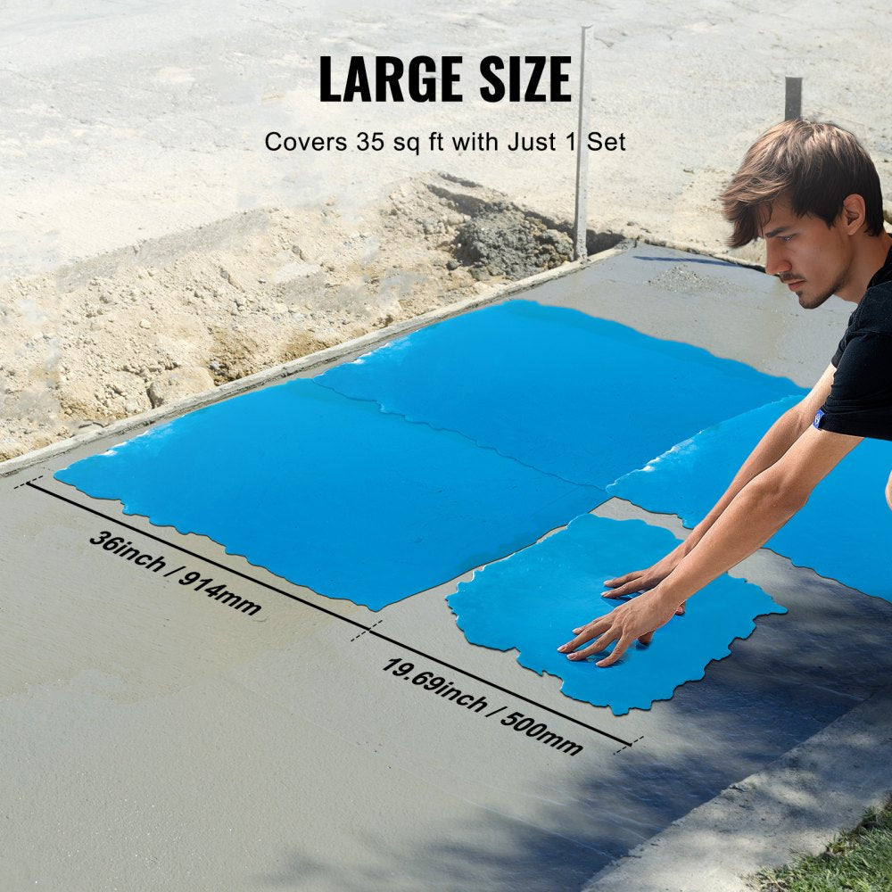 YX-08 - 4-Piece Polyurethane Concrete Stamps for Elegant Patterns