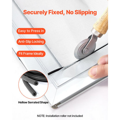 XF-SCMF001 - 100ft Flexible PVC Window Screen Spline, 0.125 in Diam
