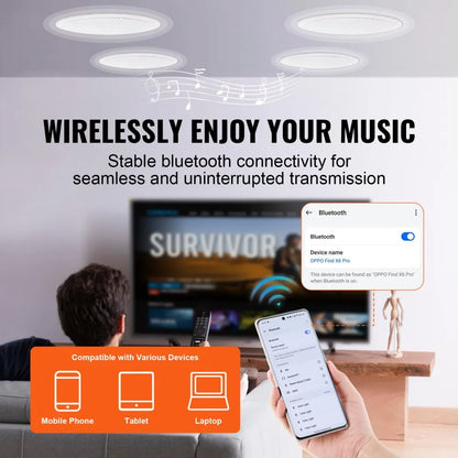 645-BT - 150W 6.5-Inch Bluetooth Ceiling Speakers for High-Fidelity Sound