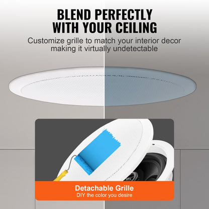 645 - VEVOR 6.5-Inch 150W In-Ceiling Speakers for Superior Sound