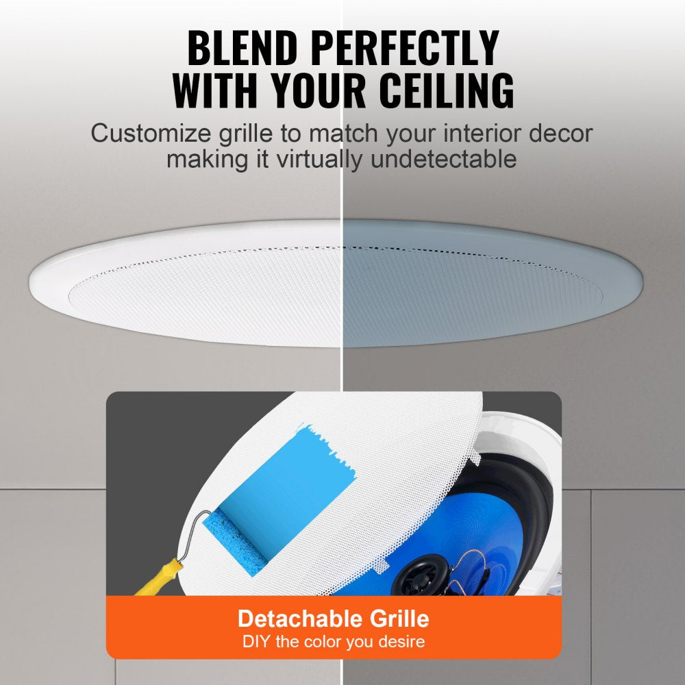 638 - 8-Inch In-Ceiling Speakers with 50W Power and Wide Frequency Response