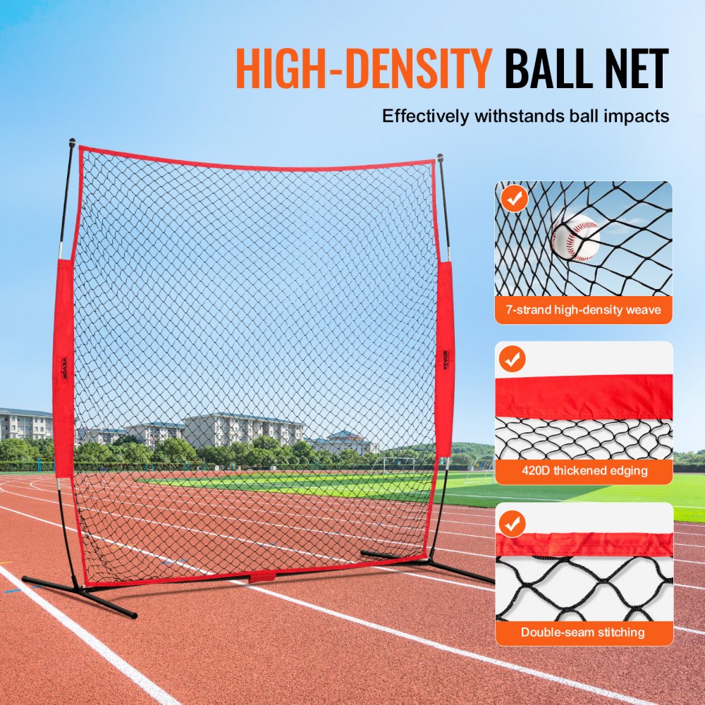 SSPDYBQ003 - 7x7 ft Durable Backstop Net for Safe Sports Training