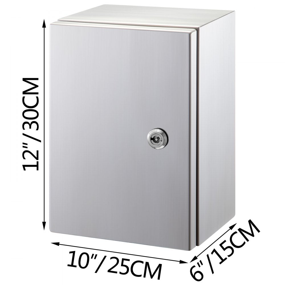SP-B3 302515 - 12"x10"x6" VEVOR Stainless Steel Weatherproof Enclosure