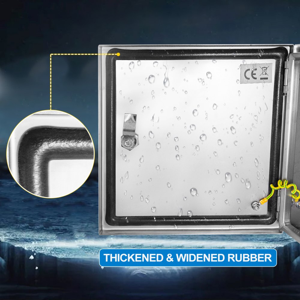 SP-B3 303020 - 12"x12"x8" NEMA 4 Enclosure, Waterproof Stainless Steel