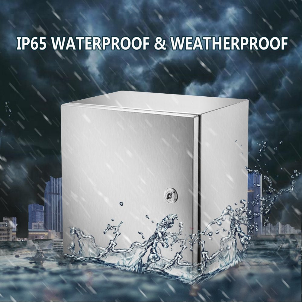 SP-B3 303020 - 12"x12"x8" NEMA 4 Enclosure, Waterproof Stainless Steel