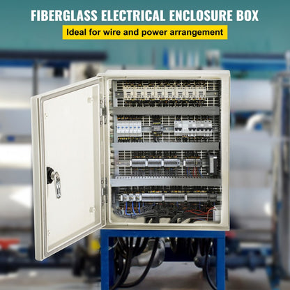 010913965971 - Heavy-Duty Fiberglass Electrical Enclosure Box, 11.8 x 9.8 x 5.5''