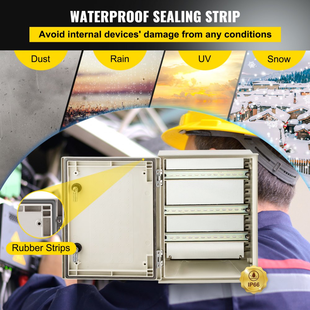 010572946316 - VEVOR NEMA Enclosure IP66, 15.7 x 11.8 x 7.9 inches