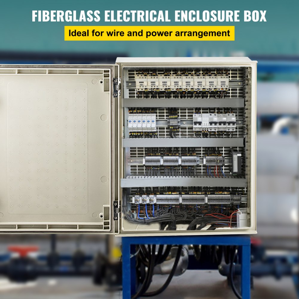 010177200923 - Heavy-Duty IP66 Fiberglass NEMA Enclosure, 20 x 16 x 8 inches