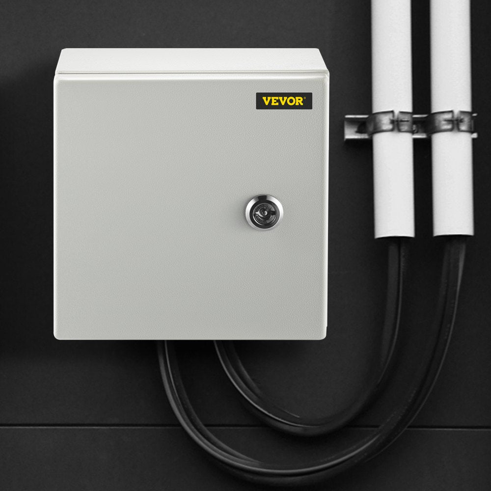 SPT - IP66 NEMA Steel Enclosure 8"x8"x6" with Lock and Backplate