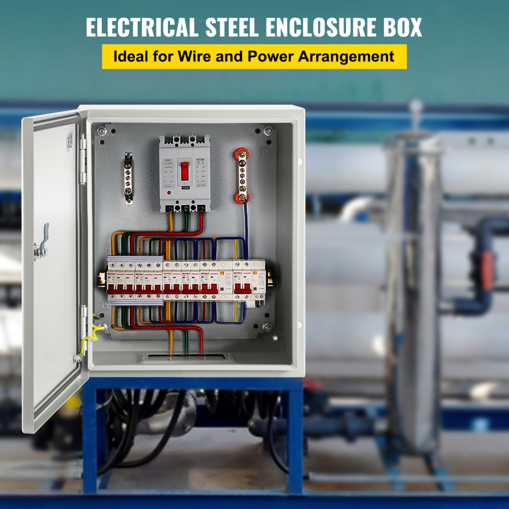 SPT - Waterproof NEMA Steel Enclosure - 10"x8"x6", Durable Carbon Steel