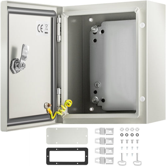 SPT - Waterproof NEMA Steel Enclosure - 10"x8"x6", Durable Carbon Steel