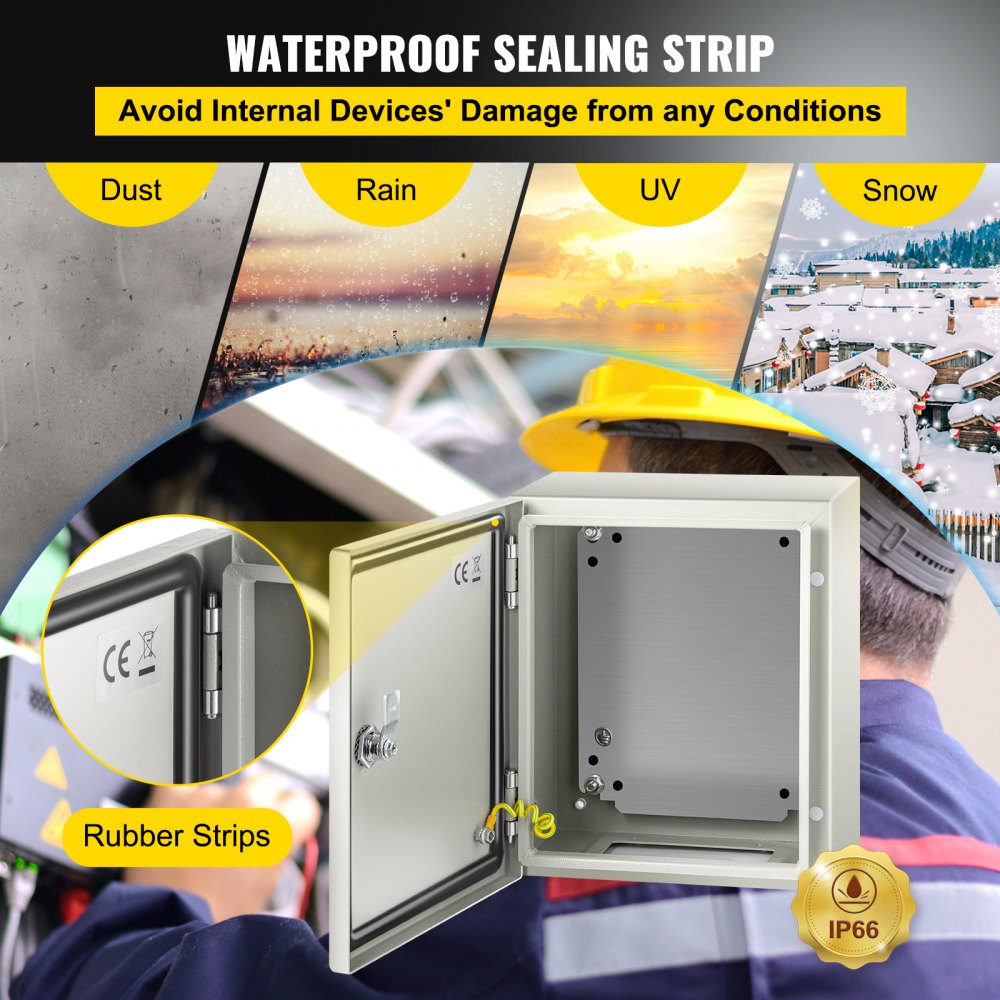 SPT - 12x10x6 Inch NEMA Steel Enclosure with IP66 Protection