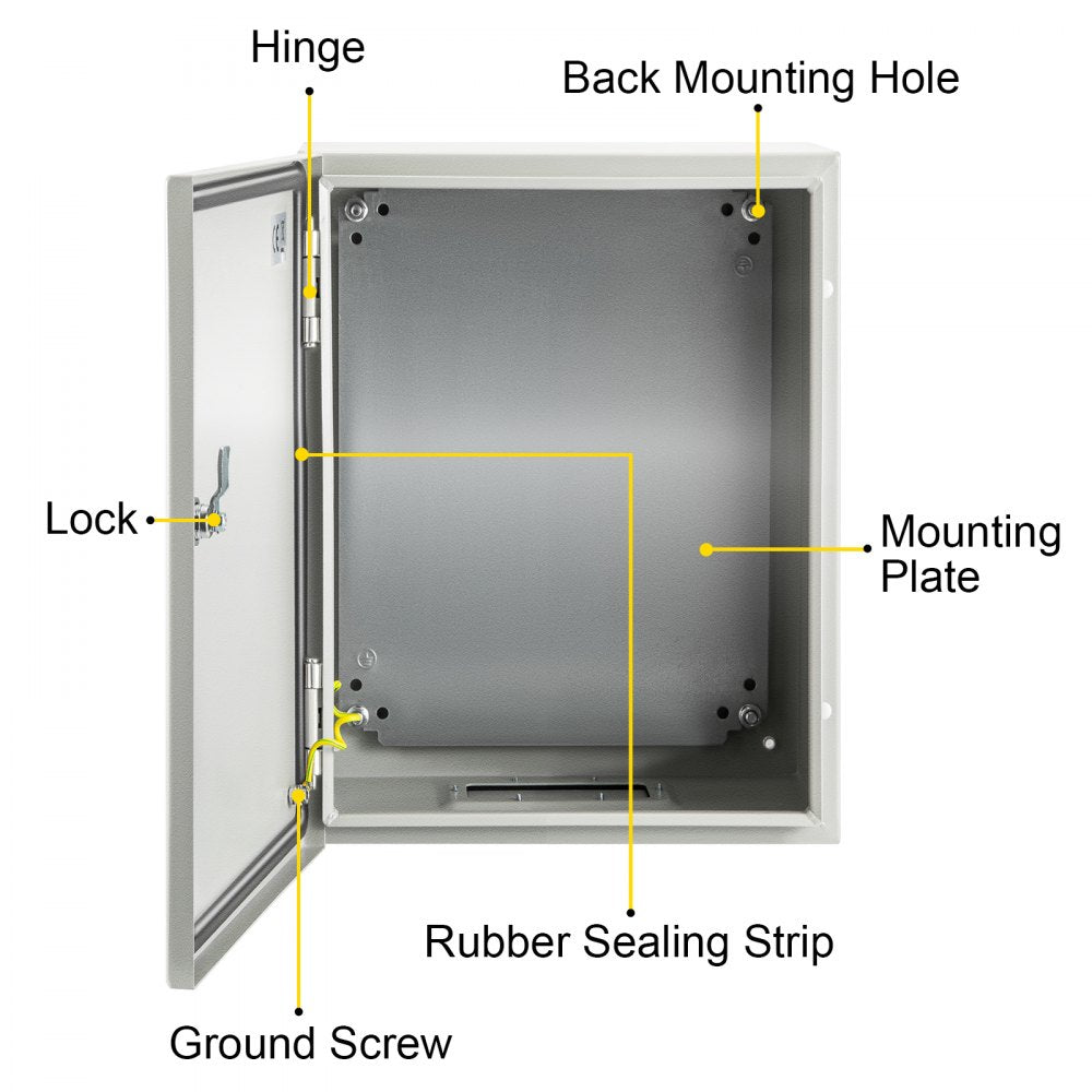 SPT - 12x10x6 Inch NEMA Steel Enclosure with IP66 Protection