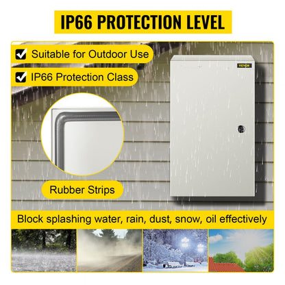 SPT - 20'' VEVOR Steel Enclosure Box for Indoor/Outdoor Use