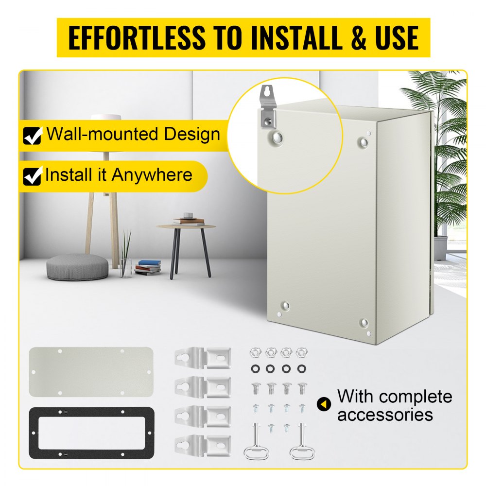 SPT - 20'' VEVOR Steel Enclosure Box for Indoor/Outdoor Use