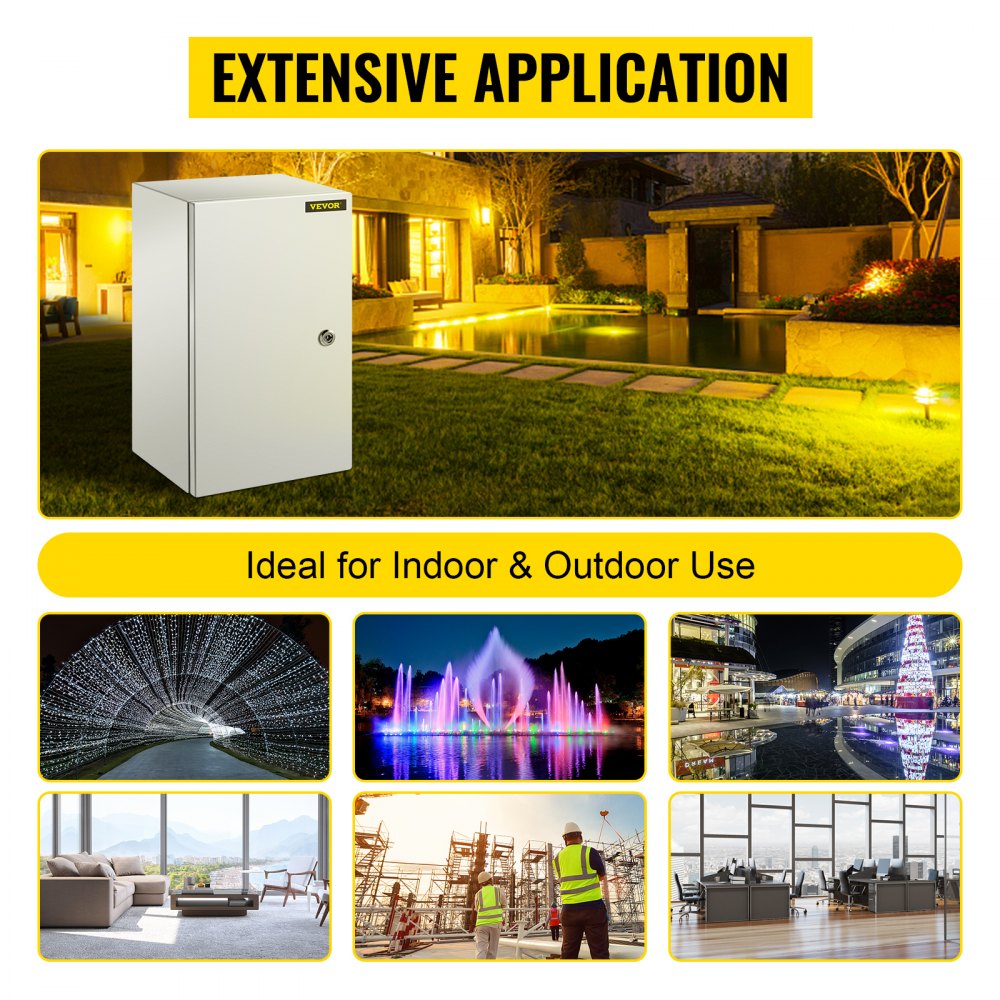 SPT - 20'' VEVOR Steel Enclosure Box for Indoor/Outdoor Use