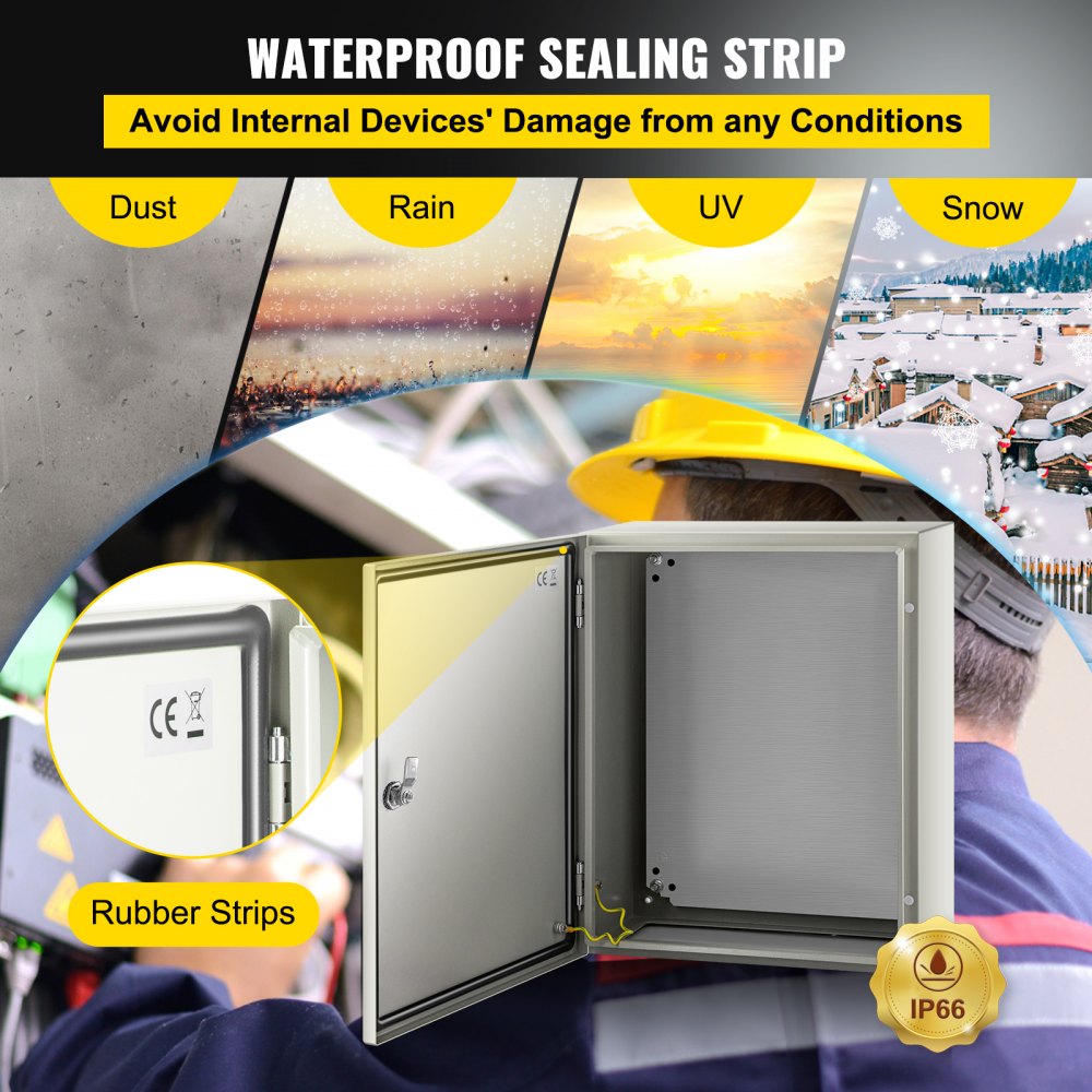 SPT - 20"x16"x8" IP66 NEMA Steel Enclosure for Outdoor Use