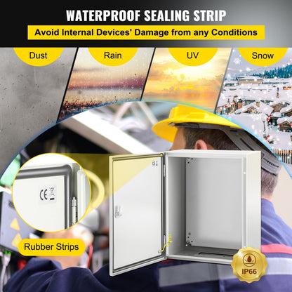 SPT - IP66 20"x16"x10" Steel Enclosure for Electrical Protection