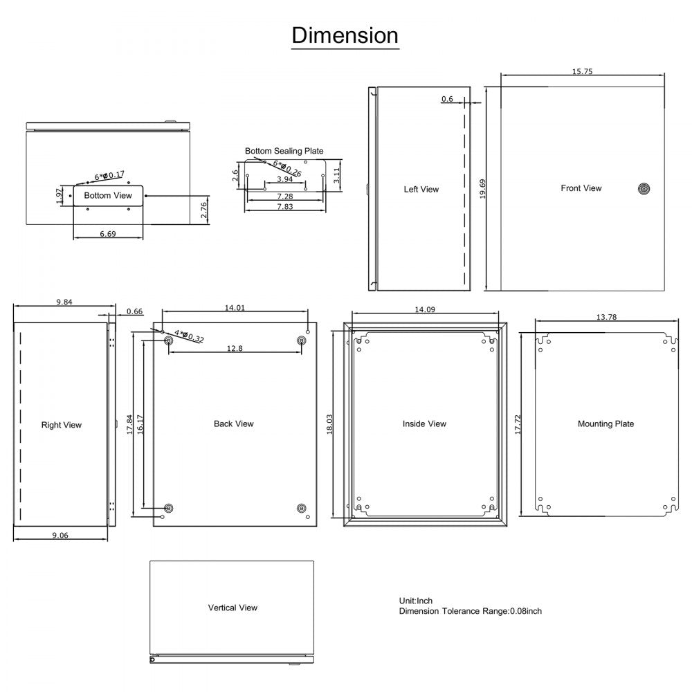 SPT - IP66 20"x16"x10" Steel Enclosure for Electrical Protection