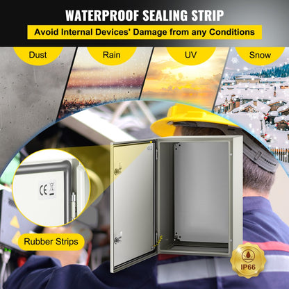 SPT - IP66 Certified 24"x16"x10" Carbon Steel Enclosure