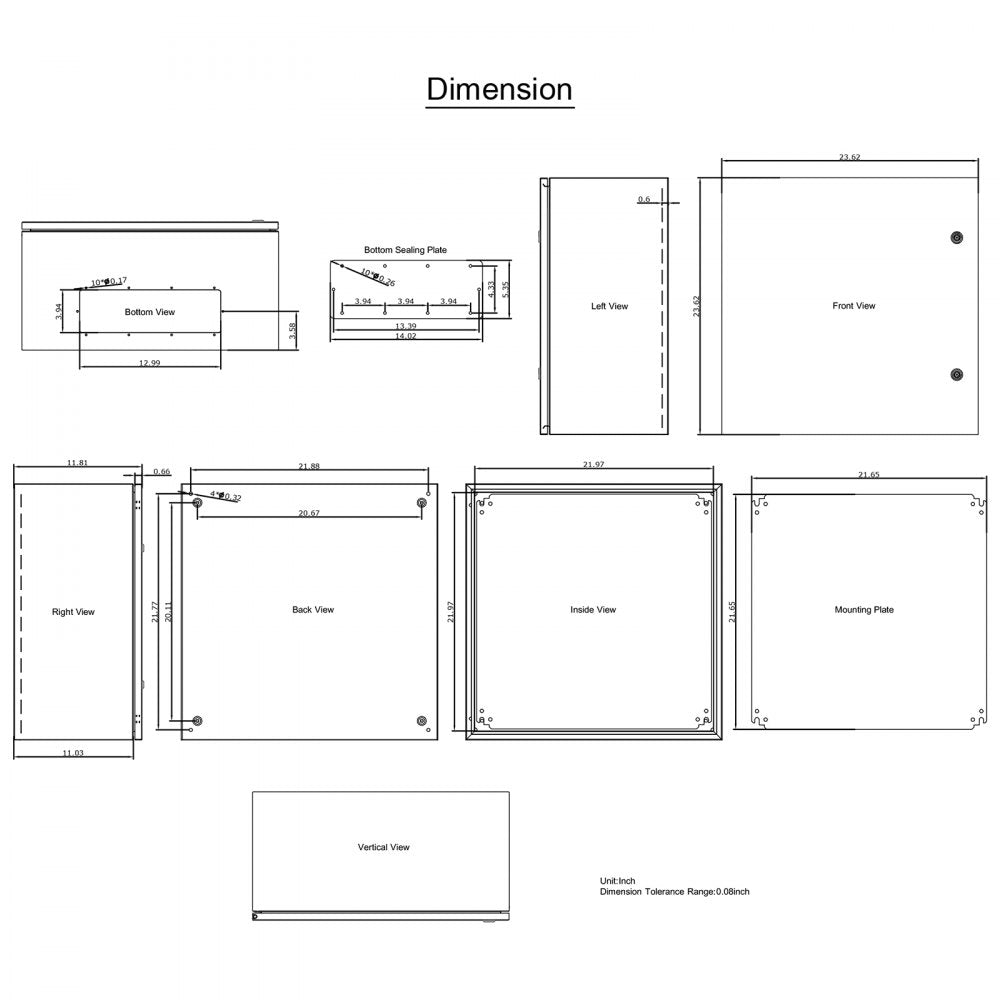 SPT - 24x24 NEMA Steel Enclosure with IP66 Weather Protection