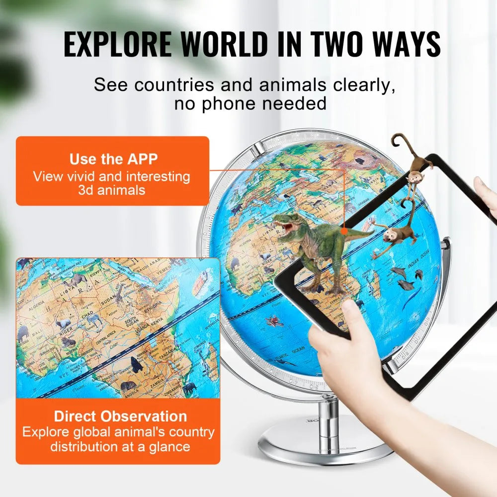 SKU1 - 10" Interactive Educational Globe for Kids