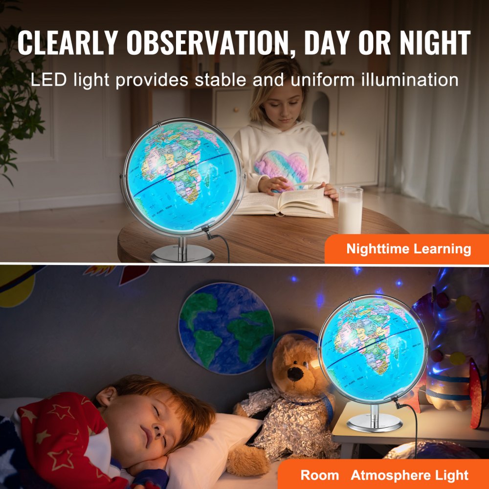 SKU2 - Interactive 9" Talking Globe for Kids' Educational Fun
